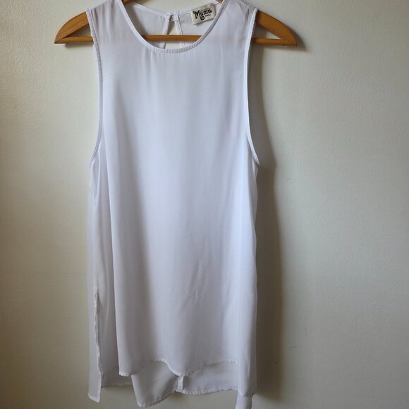 EUC SHOW ME YOUR MUMU WHITE LONG TANK TOP SIZE SMALL - Picture 1 of 10